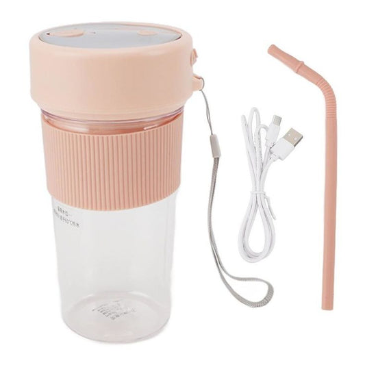 Portable juicer blender with straw