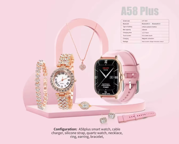 A58 Plus 6 In 1 Smartwatch For Women
