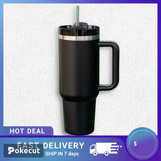 Stanely Tumbler mugs with straw.