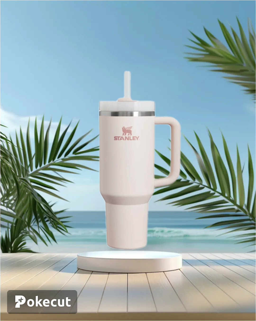 Stanely Tumbler mugs with straw.