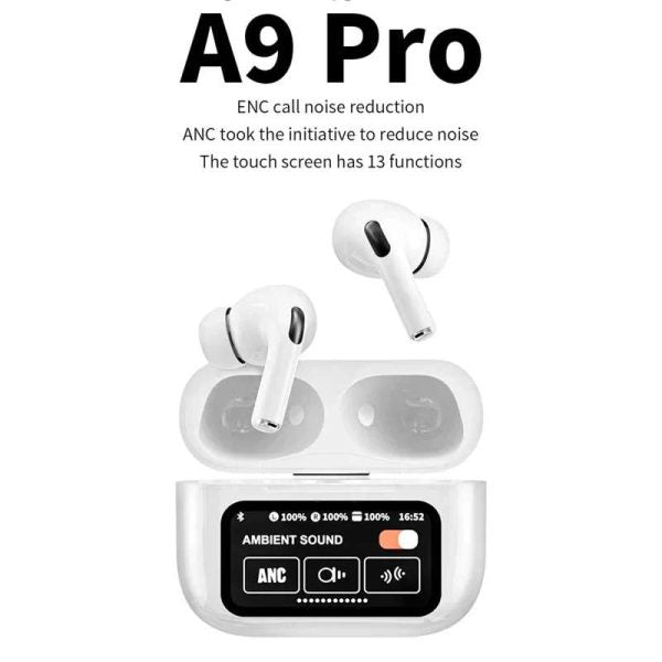 A9 Pro Earbuds Touch Screen Display
