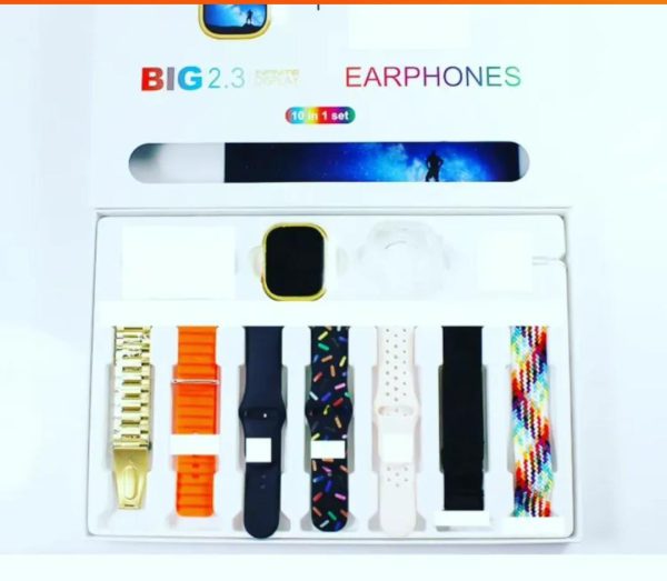 I20 Ultra Max Smart Watch  Airpods & 7 Straps In Box